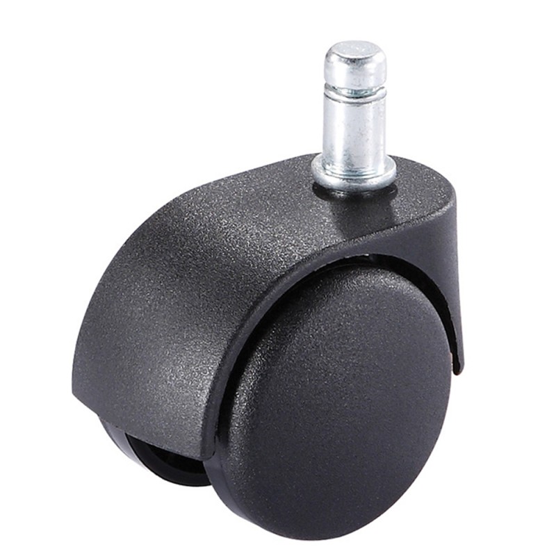 Office Chair Replacement Wheels Set of 5 - Dual 2 Inch Chair Casters Black  (Item #59050DS) 
