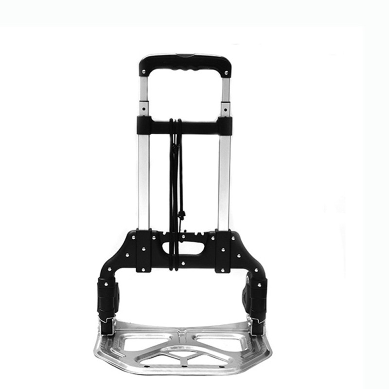 Aluminum Folding Hand Truck 154 Lbs. Capacity Adjustable Length Push Trolley (Item # 2WL-AL60) 
